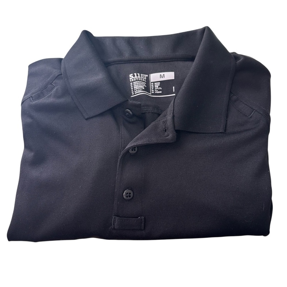 5.11 Tactical Men’s Medium Black Performance Short Sleeve Polo - Picture 3 of 9